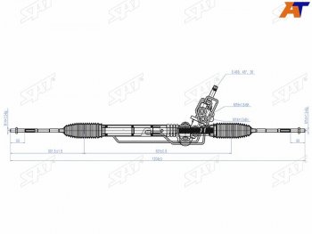 21 399 р. Рейка рулевая RHD SAT Subaru Legacy BL/B13 дорестайлинг седан (2003-2006)  с доставкой в г. Йошкар-Ола. Увеличить фотографию 1