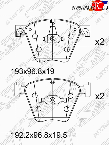 3 899 р. Колодки тормозные SAT (передние)  BMW X6  F16 (2014-2020)  с доставкой в г. Йошкар-Ола