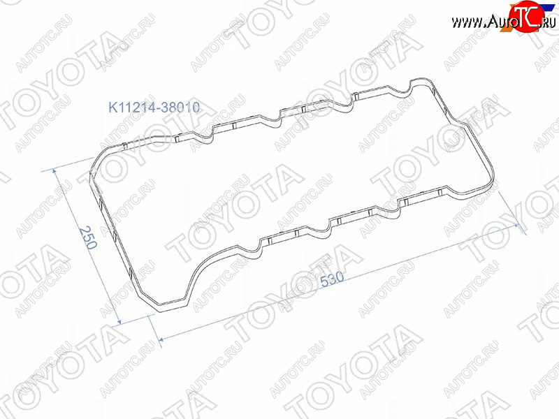 1 679 р. Прокладка клапанной крышки (3URFE) TOYOTA Lexus LX570 J200 1-ый рестайлинг (2012-2015)  с доставкой в г. Йошкар-Ола