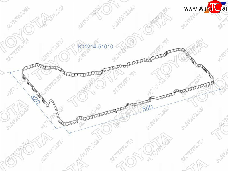 1 359 р. Прокладка клапанной крышки LH (1VDFTV) TOYOTA Toyota Land Cruiser 200 дорестайлинг (2007-2012)  с доставкой в г. Йошкар-Ола