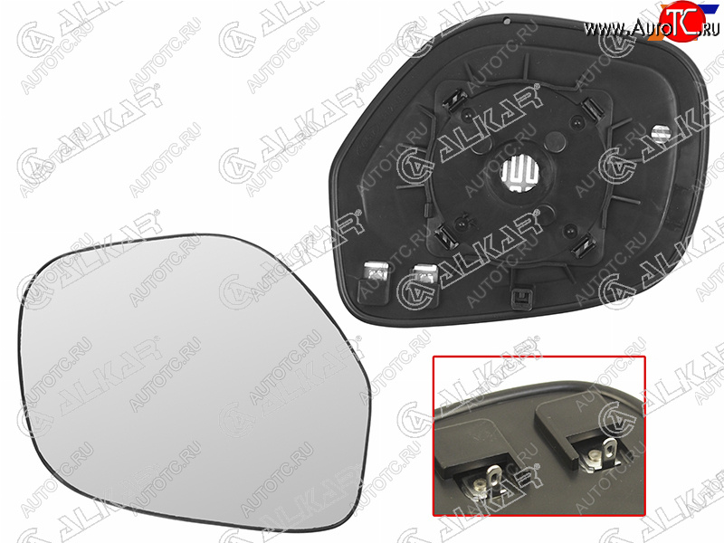 1 499 р. Правое полотно зеркала (асферическое, с обогревом) ALKAR  CITROEN C4 aircross (2012-2017), Mitsubishi ASX (2010-2012), Mitsubishi Outlander  XL (2010-2013), Peugeot 4008 (2012-2017)  с доставкой в г. Йошкар-Ола
