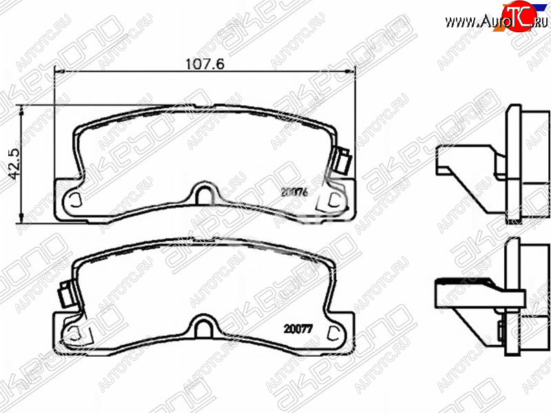 2 059 р. Колодки тормозные AKEBONO (задние)  Toyota Corolla Levin  E110 - Harrier  XU10  с доставкой в г. Йошкар-Ола