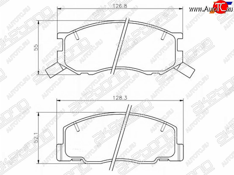 2 369 р. Колодки тормозные AKEBONO (передние)  Toyota LiteAce  Noah (1996-2001)  с доставкой в г. Йошкар-Ола