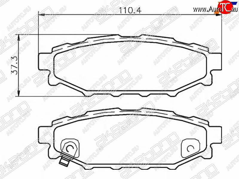 1 559 р. Задние тормозные колодки AKEBONO  Subaru Forester  SH (2008-2013)  с доставкой в г. Йошкар-Ола