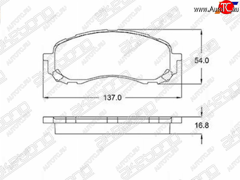 2 999 р. Колодки тормозные AKEBONO (передние)  Subaru Forester  SH (2008-2013)  с доставкой в г. Йошкар-Ола