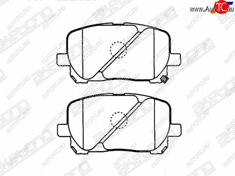 2 979 р. Колодки тормозные AKEBONO (передние)  Toyota Ipsum  ACM20 (2001-2009) дорестайлинг, рестайлинг  с доставкой в г. Йошкар-Ола