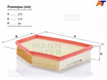 Фильтр воздушный MANN  5 серия  G30, 7 серия ( G11-G12,  G11,G12), X3  G01, X5  G05