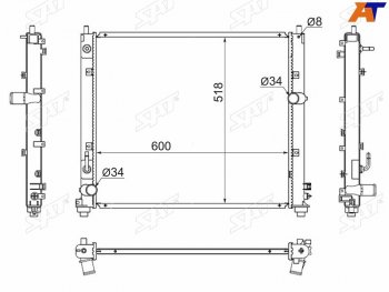 Радиатор SAT Cadillac SRX (2004-2009)