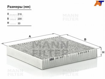 Фильтр салона угольн MANN CITROEN C-crosser, Mitsubishi C-crosser, Peugeot 4007