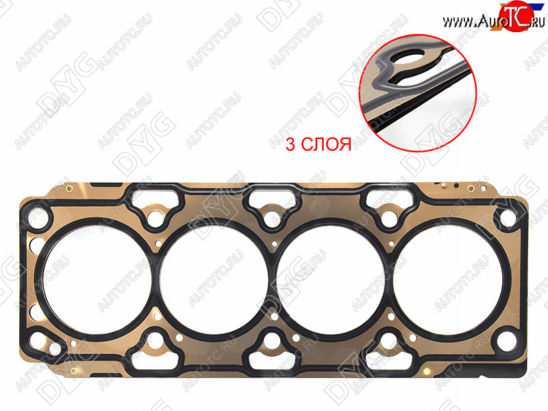 3 399 р. Прокладка ГБЦ D4EB 2,2 металл (T-1,3) DYG  Hyundai Santa Fe ( SM,  CM,  DM,  TM) (2000-2022) дорестайлинг, рестайлинг, дорестайлинг, рестайлинг, дорестайлинг, рестайлинг  с доставкой в г. Йошкар-Ола