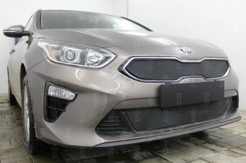 3 779 р. Защитная сетка в бампер (низ, ячейка 3х7 мм) Alfeco Стандарт  KIA Ceed  3 CD (2018-2025) универсал, хэтчбэк (Чёрная)  с доставкой в г. Йошкар-Ола. Увеличить фотографию 5