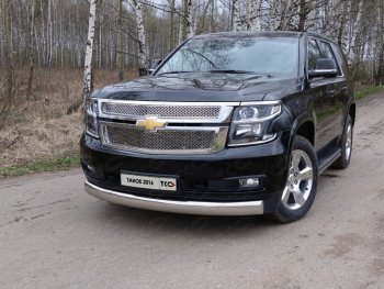 Защита переднего бампера нижняя овальная 120х60 мм ТСС Тюнинг Chevrolet (Шевролет) Tahoe (Тахо)  K2UC (2014-2021) K2UC  (нержавейка)