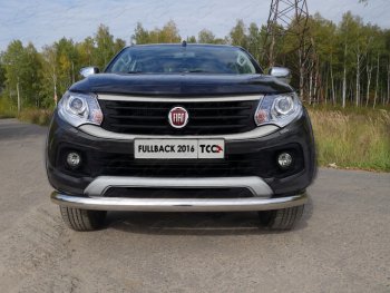 Защита переднего бампера нижняя d76,1 мм ТСС Тюнинг Fiat Fullback (2016-2018)  (нержавейка)