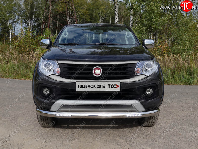 38 999 р. Защита переднего бампера нижняя с ДХО 76,1 мм ТСС Тюнинг  Fiat Fullback (2016-2018) (нержавейка)  с доставкой в г. Йошкар-Ола