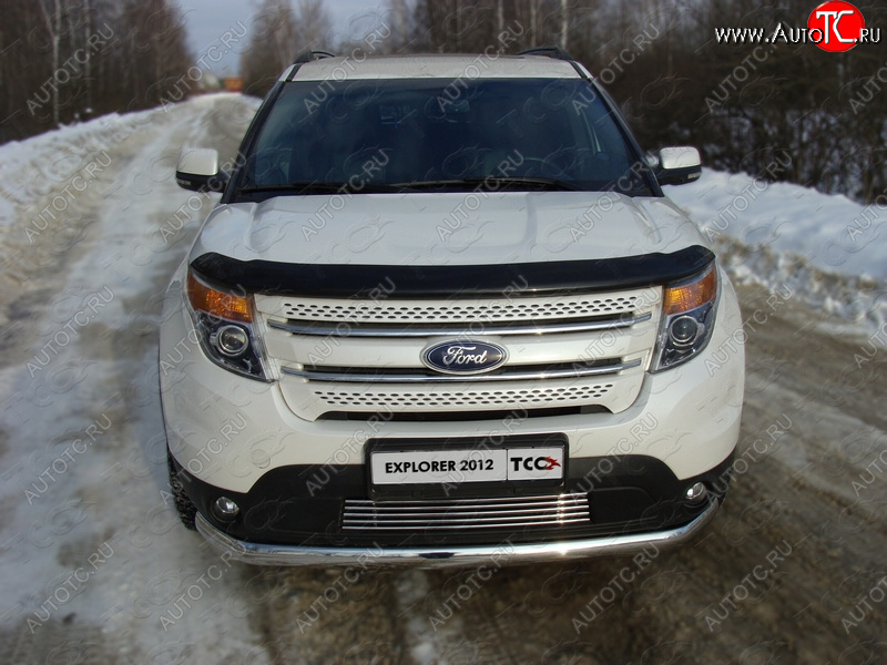 9 349 р. Декоративная вставка в бампер ТСС Тюнинг  Ford Explorer  U502 (2010-2016) дорестайлинг (d 12 мм)  с доставкой в г. Йошкар-Ола