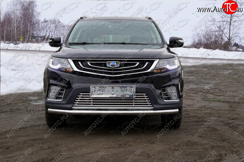 17 099 р. Защита переднего бампера нижняя d60,3 мм ТСС Тюнинг  Geely Emgrand X7 (2019-2021) 2-ой рестайлинг (нержавейка)  с доставкой в г. Йошкар-Ола