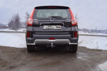 Защита заднего бампера (уголки, d42,4 мм) TCC Geely (Джили) Emgrand X7 (Эмгранд) (2019-2021) 2-ой рестайлинг