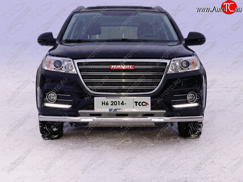 35 599 р. Защита переднего бампера нижняя (с ДХО) 60,3 мм  Haval H6 (2013-2020) (нержавейка)  с доставкой в г. Йошкар-Ола