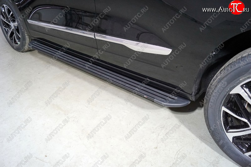 21 999 р. Пороги алюминиевые Slim Line ТСС Тюнинг  Haval Jolion (2020-2024) дорестайлинг (Black)  с доставкой в г. Йошкар-Ола