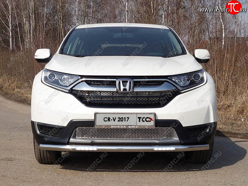 35 849 р. Защита переднего бампера нижняя с ДХО 60,3 мм  Honda CR-V  RW,RT (2016-2020) дорестайлинг (нержавейка)  с доставкой в г. Йошкар-Ола