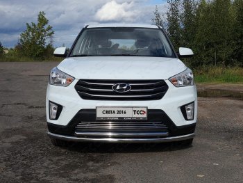 Декоративная вставка в бампер ТСС Тюнинг Hyundai (Хюндаи) Creta (Крета)  GS (2015-2021) GS дорестайлинг, рестайлинг ()