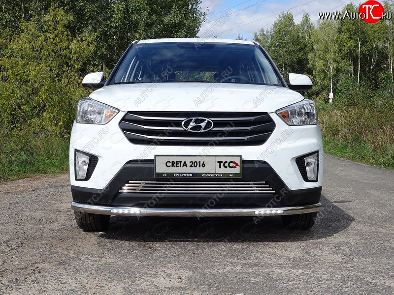 35 849 р. Защита переднего бампера нижняя с ДХО 60,3 мм ТСС Тюнинг  Hyundai Creta  GS (2015-2021) дорестайлинг, рестайлинг (нержавейка)  с доставкой в г. Йошкар-Ола