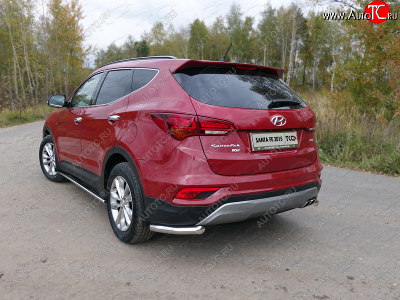 18 699 р. Защита заднего бампера (Premium, уголки, d60,3 мм) TCC  Hyundai Santa Fe  DM (2015-2019) рестайлинг  с доставкой в г. Йошкар-Ола