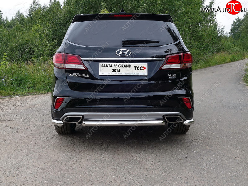 12 299 р. Защита задняя (центральная 60,3 мм) ТСС Тюнинг  Hyundai Santa Fe  DM (2015-2019) рестайлинг (центральная)  с доставкой в г. Йошкар-Ола