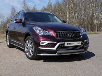 Защита переднего бампера нижняя d42,4 мм ТСС Тюнинг INFINITI (Инфинити) Qx50 (КуХ50)  J50 (2015-2018) J50 рестайлинг  (нержавейка)