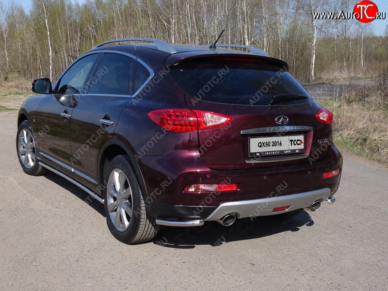 13 999 р. Защита заднего бампера (уголки, d42,4 мм) TCC  INFINITI Qx50  J50 (2015-2018) рестайлинг  с доставкой в г. Йошкар-Ола