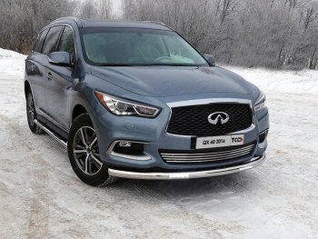 Декоративная вставка переднего бампера (без круиз-контроля) ТСС Тюнинг INFINITI (Инфинити) QX60 (КуХ60)  L50 (2016-2021) L50 рестайлинг ()