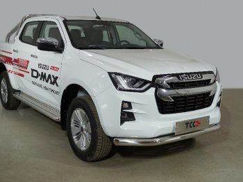 21 399 р. Защита переднего бампера нижняя d76,1 мм ТСС Тюнинг  Isuzu D-Max  RG (2020-2023) DoubleCab (нержавейка)  с доставкой в г. Йошкар-Ола. Увеличить фотографию 1