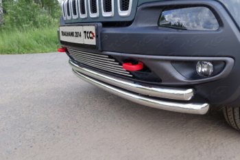 Декоративная вставка переднего бампера (Trailhawk) ТСС Тюнинг Jeep (Джип) Cherokee (Чироки)  KL (2014-2017) KL дорестайлинг ()