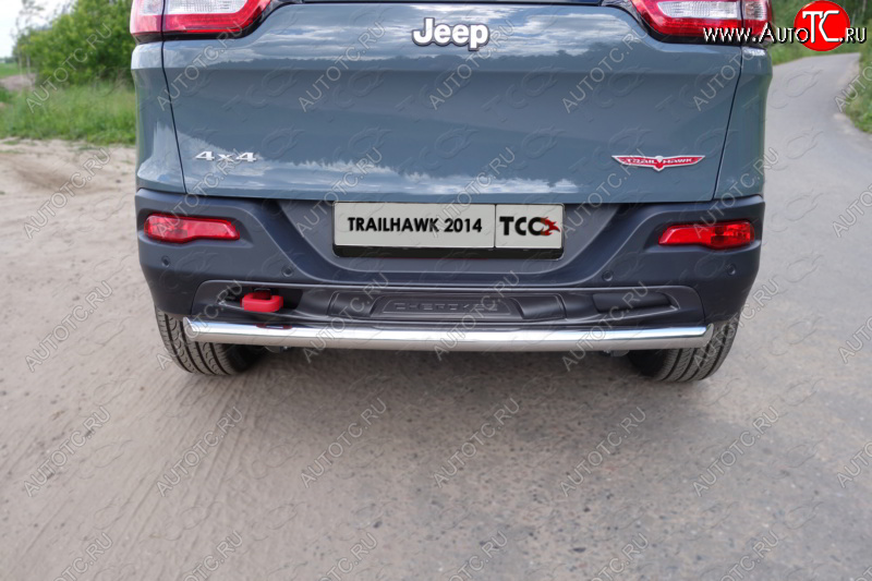 16 899 р. Защита задняя (Trailhawk, нержавейка 60,3 мм) ТСС Тюнинг Jeep Cherokee KL дорестайлинг (2014-2017)  с доставкой в г. Йошкар-Ола