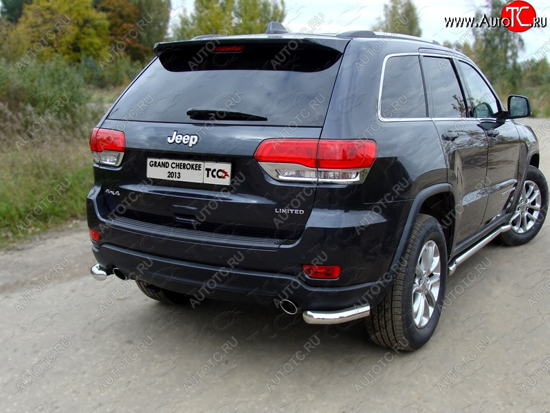 18 699 р. Защита заднего бампера (уголки, d60,3 мм) TCC Jeep Grand Cherokee WK2 1-ый рестайлинг (2013-2018)  с доставкой в г. Йошкар-Ола