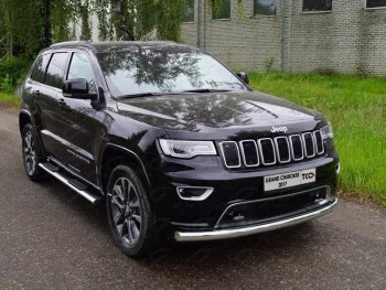 Защита переднего бампера нижняя d76,1 мм ТСС Тюнинг Jeep Grand Cherokee WK2 2-ой рестайлинг (2017-2022) ()