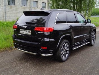 Защита заднего бампера (уголки, d60,3 мм) TCC Jeep (Джип) Grand Cherokee (Гран)  WK2 (2017-2022) WK2 2-ой рестайлинг