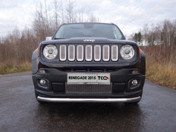 Защита переднего бампера нижняя d60,3 мм ТСС Тюнинг Jeep Renegade (2015-2024)  (нержавейка)