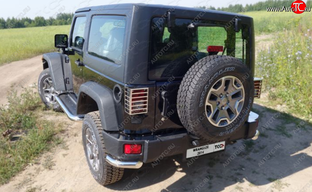 12 299 р. Защита заднего бампера (V-3.6, 5 дверей, уголки, d60,3 мм) TCC Jeep Wrangler JK (2007-2018)  с доставкой в г. Йошкар-Ола