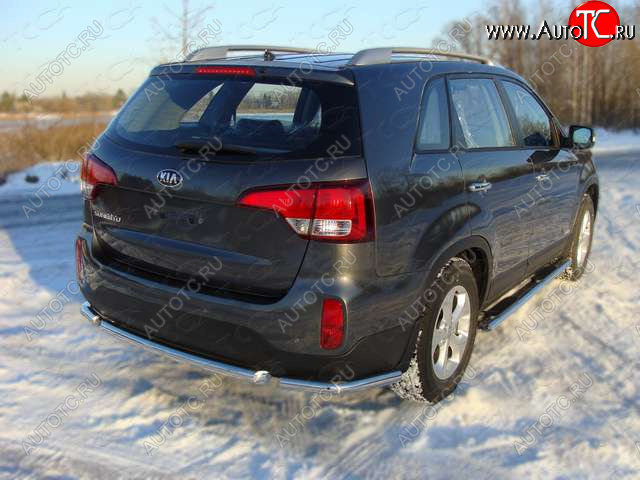 13 999 р. Защита заднего бампера (уголки, d60,3 мм) TCC  KIA Sorento  UM/Prime (2014-2018) дорестайлинг  с доставкой в г. Йошкар-Ола