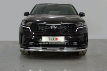 Защита переднего бампера нижняя d60,3 мм ТСС Тюнинг KIA (КИА) Sorento (Соренто)  MQ4 (2020-2022) MQ4  (нержавейка)