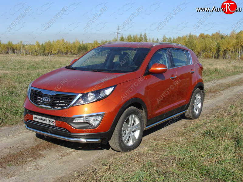 18 699 р. Защита переднего бампера нижняя d60,3 мм ТСС Тюнинг KIA Sportage 3 SL дорестайлинг (2010-2014) (нержавейка)  с доставкой в г. Йошкар-Ола