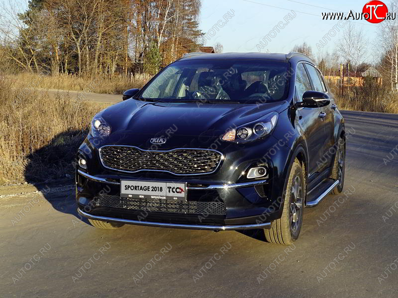 18 699 р. Защита переднего бампера нижняя d42,4 мм ТСС Тюнинг  KIA Sportage  4 QL (2018-2022) рестайлинг  с доставкой в г. Йошкар-Ола