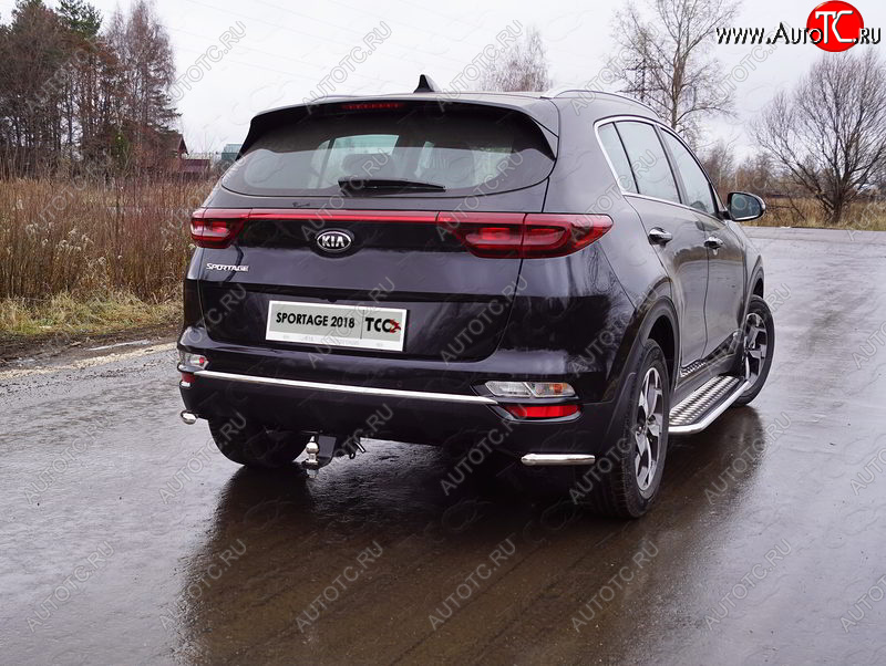 13 399 р. Защита заднего бампера (уголки, d42,4 мм) TCC  KIA Sportage  4 QL (2018-2022) рестайлинг  с доставкой в г. Йошкар-Ола