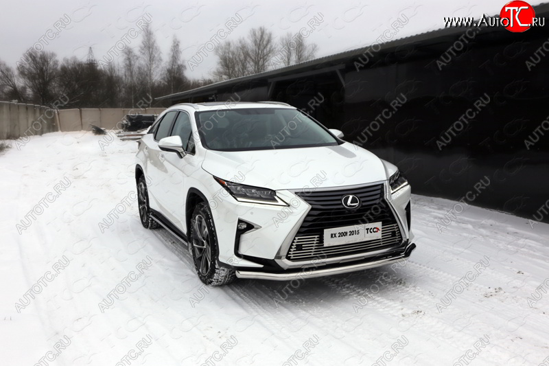 22 599 р. Защита переднего бампера нижняя d60,3 мм ТСС Тюнинг Lexus RX 200T AL20 дорестайлинг (2015-2017) (нержавейка)  с доставкой в г. Йошкар-Ола