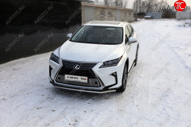 20 999 р. Защита переднего бампера нижняя d42,4 мм ТСС Тюнинг Lexus RX 200T AL20 дорестайлинг (2015-2017) (нержавейка)  с доставкой в г. Йошкар-Ола