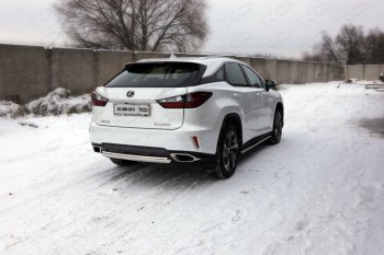 Защита задняя центральная овальная нержавейка75*42 мм, кроме F-Sport ТСС Тюнинг Lexus RX300 XU30 дорестайлинг (2003-2006)