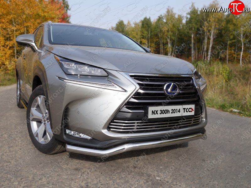 22 599 р. Защита переднего бампера кенгурин 60,3 мм кроме F-Sport ТСС Тюнинг Lexus NX300h Z10 дорестайлинг (2014-2017) (нержавейка)  с доставкой в г. Йошкар-Ола