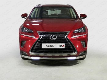 Защита переднего бампера нижняя с ДХО 60,3 мм ТСС Тюнинг Lexus (Лексус) NX200 (НХ)  Z10 (2017-2021) Z10 рестайлинг  (нержавейка)