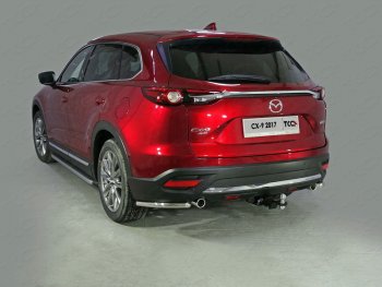 10 299 р. Защита заднего бампера (уголки, d42,4 мм) TCC Mazda CX-9 TC дорестайлинг (2015-2025)  с доставкой в г. Йошкар-Ола. Увеличить фотографию 1